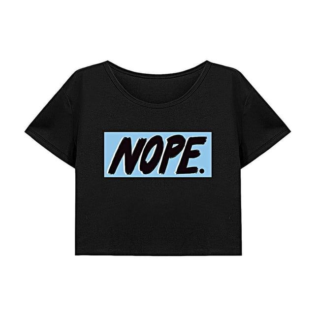 Top corto de verano para mujer, camisa suave con cuello redondo para viaje de trabajo, uso diario, regalo para mujer S