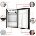 thumbnail image 5 of Demifill 3.2 Cu.ft. Mini Dorm Compact Refrigerator, Double-door Mini Fridge with Height-adjustable Glass Shelves, Compact Refrigerator with 7 Available Modes for Indoor, Black, 5 of 5