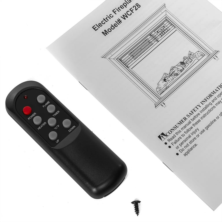 XtremepowerUS Electric Fireplace Heater Infrared Quartz Timer Remote  Controller with Caster, 1500W - Walmart.com