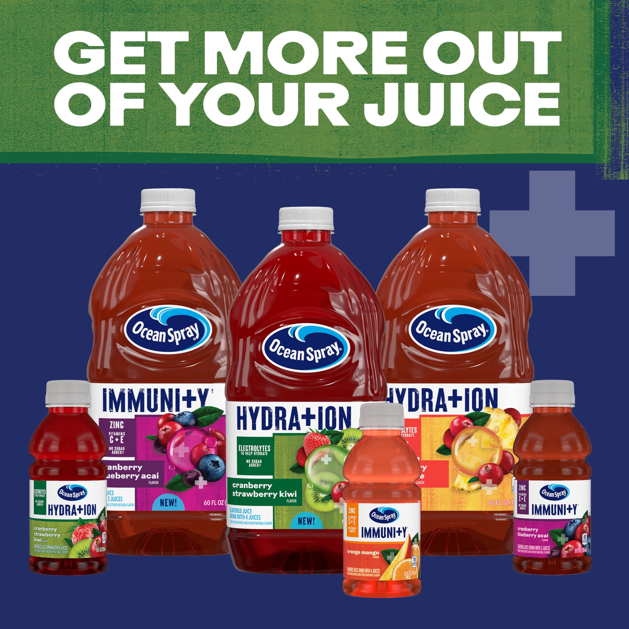 Ocean Spray® Hydration Cranberry Strawberry Kiwi Juice Drink, 60 fl oz Bottle