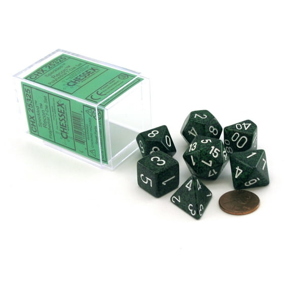 Chessex Polyhedral 7-Die Dice Set - Speckled Recon #25325