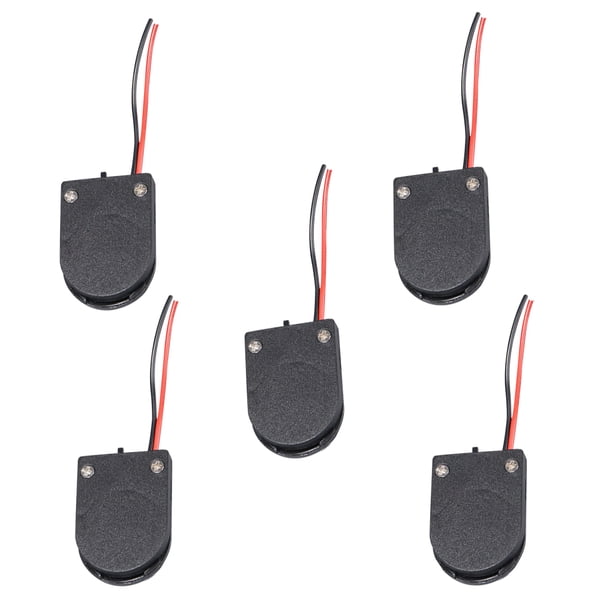 Matsuzay 1/5 Uds CR2032 botón de celda de moneda funda de soporte de enchufe de con interruptor de encendido-apagado caja de almacenamiento de Iluminación novedosa Negro 5 piezas Matsuzay HA003950-03