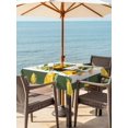 thumbnail image 3 of Outdoor Tablecloth with Umbrella Hole for Patio/Picnic/Party/Camping, Lemon Basket Summer Waterproof Table Cloth Square Cover Washable, Farmhouse Green Lace Eucalyptus (54"x 54"), 3 of 8