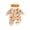 Apricot, variant on RUINIXCW Baby Girl Thanksgiving Romper Waffle Pumpkin Print Footies with Headband