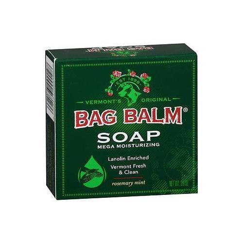 2 Pack Bag Balm Mega Moisturizing Soap Rosemary Mint 3.90oz Each