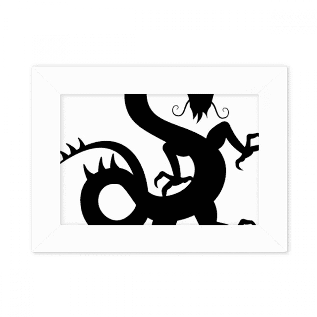 Dragon Outline China Chinese Pattern Photo Mount Frame Picture Art Painting Desktop 5x7 inch