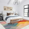thumbnail image 2 of Rainbow Geometric Art Rug 5x8ft Area Rugs Gradient Colorful Geometric Rugs Ultra Soft Washable Carpet with Non Slip Backing for Living Room Bedroom Gameroom Study Office Home Decor Mat, 2 of 6