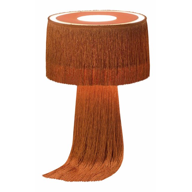 TOV Furniture Lampe de Table en Coton Transitionnel 15.2"H en Rouge Brique