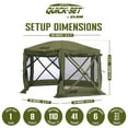 thumbnail image 2 of CLAM Quick-Set Pavilion Abri Extérieur Portatif 12,5 x 12,5 Pieds, Vert, 2 of 9