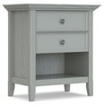 thumbnail image 3 of Amherst 24 inch Wide Solid Wood Transitional Bedside Table in Fog Grey, 3 of 14