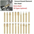 6Mm Shank Vacuum Brazed Diamond Burr Head Grinding Rotary File For