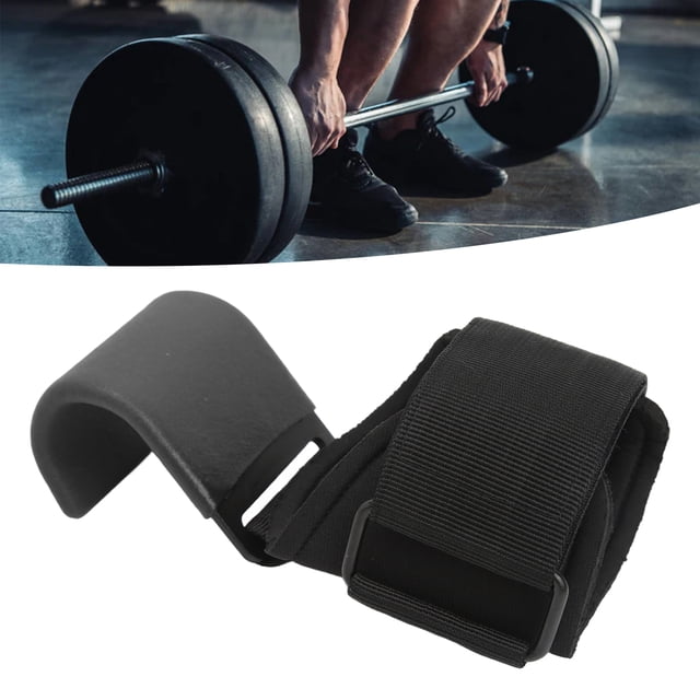 Ganchos De Levantamiento De Pesas De Acero Con Correas De Muñeca Engrosadas, Sin Deslizamiento, Ajustable Para El Entrenamiento De Gimnasio