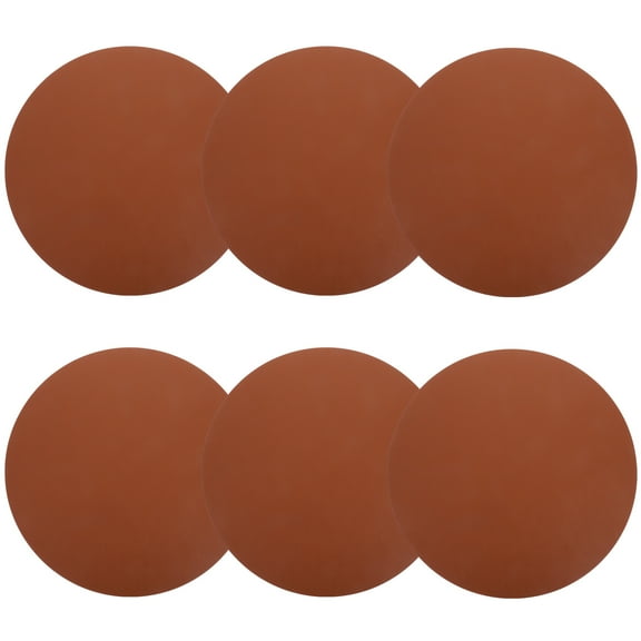 6pcs Pu Leather Placemats Set Table Round Placemats Simple Placemats Modern Table Mat Placemat Plate Mats For Tables Round