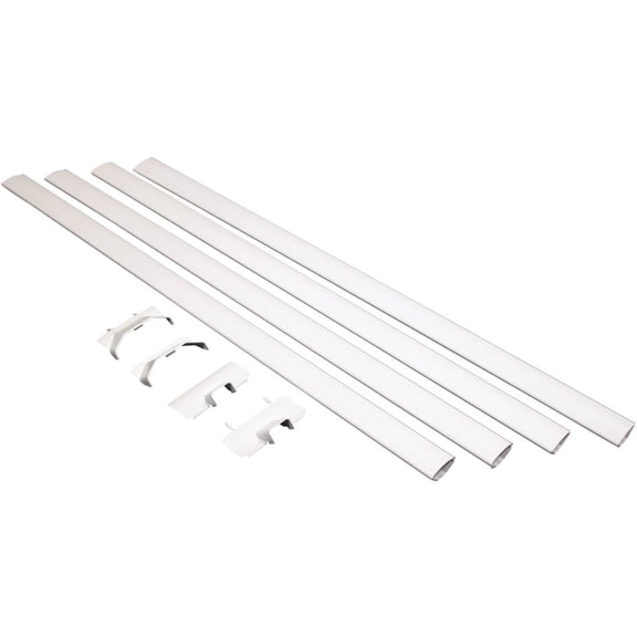 Legrand - Wiremold Wiremold Cable Management Kit, Cordmate Family, Cornermate, Organizer and Hider, Cover, Concealer, and Protector for Wall, White, Single Cord, CMK40, 1 Pack