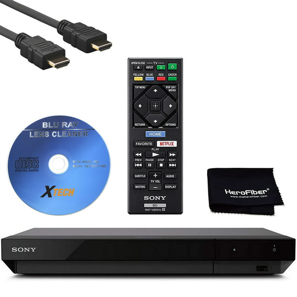 domesticar Adquisición Tía Sony 4k Blu Ray Player UBP-X700/M with Ultra HD Vision, HDR, Wi-Fi for  Streaming, Netflix, YouTube |Includes 4K Blue Ray DVD Player, HDMI Cable,  Remote Control, Bluray DVD Disc Cleaner, Cleaning Cloth -