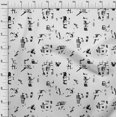 thumbnail image 4 of oneOone Cotton Jersey White Fabric Abstracts Craft Projects Decor Fabric Printed By The Yard 58 Inch Wide, 4 of 5