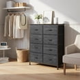 thumbnail image 6 of CONCETTA 8-Drawer Fabric Dresser Storage Chest for Bedroom, Closet, Entryway, Storage Furniture for Adults, Black Wood, 6 of 8