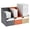 Multicolor, variant on SAYEEC 3 Pack Foldable Paper Storage Organizer, Black Desktop File Organizer Boxes, Plastic File Holder with Labels & Handles, Coffee, Khaki & Orange