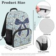 thumbnail image 7 of Pzuqiu Blue Camo Bow 17 Inch Kids School Backpack for Students Ages 6-18 Elementary Backpack with Adjustable Breathable Straps Large Capacity Lightweight Schoolbag for Back to School, 7 of 7