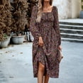 thumbnail image 2 of Vestido Midi de señora Vestido de verano con estampado floral informal Vestido de fiesta de cóctel ajustado Hugtrwg Para estrenar, 2 of 7