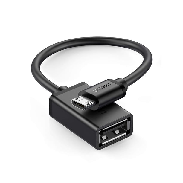Adaptador de cable OTG UGREEN Micro USB 2.0 macho a hembra negro