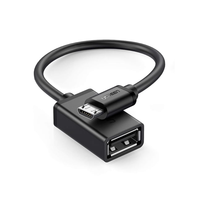 Adaptador de cable OTG UGREEN Micro USB 2.0 macho a hembra negro
