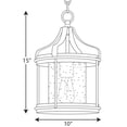 thumbnail image 2 of Progress Lighting Brenham Collection 1-Light Black Mini-Pendant, Steel, Matte Black, Seeded Glass Shade, 2 of 3