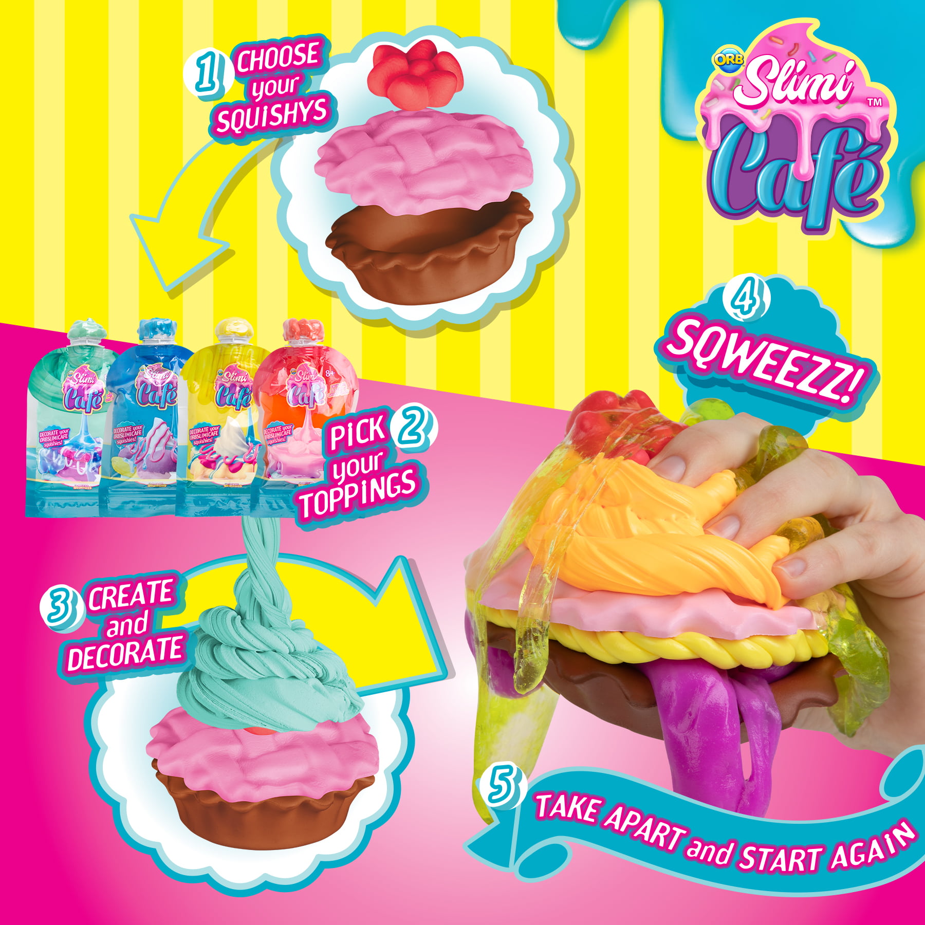 ORB Slimi Café Soft N Slo Squishies Lattice Topped Pie Squeeze Create Decorate for sale online 