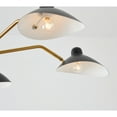 thumbnail image 5 of Living Design 5-Light Gold Iron Chandelier With Matte Black Iron Shades, 5 of 6