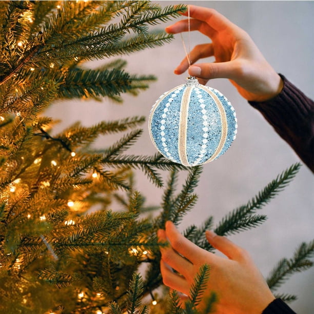 Christmas 8cm Christmas Tree Foam Pendant Christmas Decorations Pearl Hanging Colored