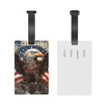 thumbnail image 4 of United States Navy Eagle American Flag USA Luggage Tags Suitcases ID Baggage Identifier Card Name Tag for Travel Backpacks Gym Bags, 4 of 6