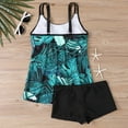 thumbnail image 4 of WQJNWEQ Womens Bikinis Swimsuits Clearance Women Plus Size Print Bowknot Set Two-Piece Swimsuit Swimwear Shorts, 4 of 6