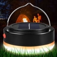 thumbnail image 3 of Toystoory Luz colgante para tienda de campaña Solar ABS, portátil recargable, Control remoto de 5 velocidades, salida USB, lámpara de Camping Iluminación y accesorios Negro Toystoory HA074566-01, 3 of 6