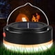 thumbnail image 4 of Wosthever Luz colgante para tienda de campaña Solar ABS, portátil recargable, Control remoto de 5 velocidades, salida USB, lámpara de Camping Iluminación y accesorios Negro Wosthever HA074566-01, 4 of 6
