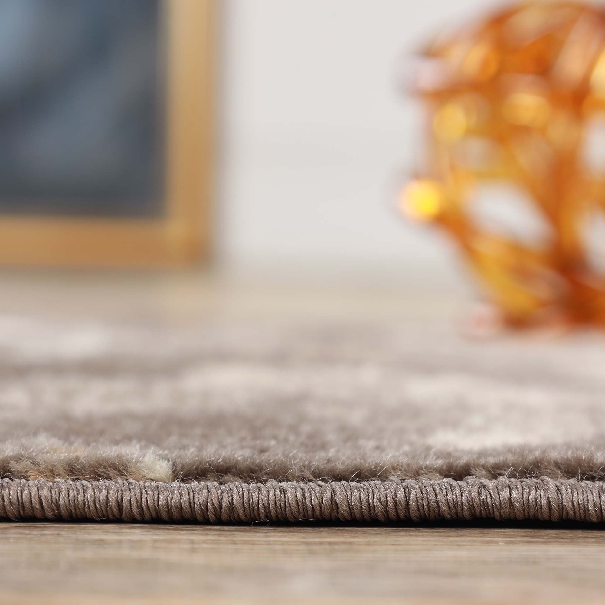 Superior Jacobean Floral Indoor Area Rug, 9' x 12', Taupe