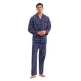 thumbnail image 4 of GLOBAL Men's Pajamas Sets 100% Cotton Flannel Sleepwear Long-Sleeve Top & Bottom, Size S-3XL, 4 of 5