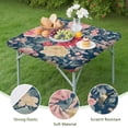 thumbnail image 4 of Pioneer Flower Floral Print Pattern Square Fitted Tablecloth with Elastic Edge,Square Table Cover,Washable Elastic Table Cover for Home Kitchen Party Decor 36"x36", 4 of 6