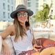 thumbnail image 4 of Sombrero de jazz con circunferencia de 56-58 cm, sombrero de paja, sombrero de copa para hombres y mujeres, protector solar de verano, sombrero para el sol al aire libre, 4 of 5