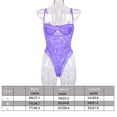 thumbnail image 4 of Mono sexy con encaje y encantador mono suave con tirantes para mujer, S, morado tholdsy XX000118-01, 4 of 7
