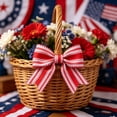 thumbnail image 7 of Patriotic Wired Ribbon, 2.48 Inch x 5 Yards Total, Red White Blue Star, Stripe & Plaid 4th of July Ribbon, Independence Day and America Anniversary Ribbon for Wreaths, Bows, Gift, DIY Crafts, 7 of 7