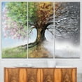 thumbnail image 1 of Tableau moderne imprimée sur toile Design Art Arbre en 4 saisons, 1 of 3