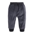 thumbnail image 4 of Esaierr 2PCS Newborn Toddler Bear Velvet Hooded Sweatpants Outfits for kids Sweatshirt + Jogger Pants Set Solid Colour Autumn Winter Warm Long-Sleeved Outerwear for Boys Girls 12M-8Y, 4 of 5