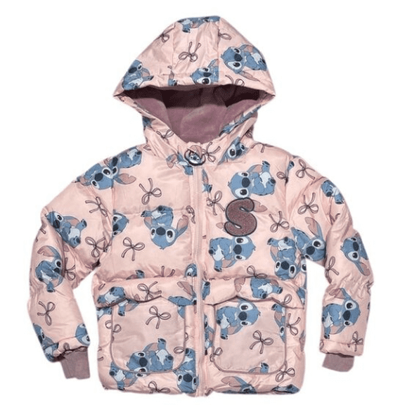 Character Toddler Girls Cozy Sherpa Lined Puffer Jacket - Stitch 2T