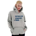 thumbnail image 4 of Republican Democrat Dogs Pet Lover Unisex Plus Fleece Graphic Hoodie Brisco Brands 2X, 4 of 5
