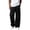 Black #261, variant on Men's Wide Leg Sweatpants Elastic Waist Casual Baggy Loose Straight Leg Solid Color Lounge Trousers with Pockets