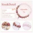thumbnail image 2 of Breast Cancer Bracelet - Natural Stone Beads with Ribbon Charm Inspirational Gifts for Women, 2 of 7