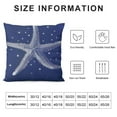 thumbnail image 5 of Leisuo Throw Pillow Cover Beach Starfish On Navy Blue Background Cushion Cover Coastal Sea Theme Home Decorative Pillowcases for Sofa Couch Porch, 5 of 5