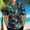 Blue, variant on EGNMCR Short Sleeve Shirts for Men Summer Casual T-shirt, Men's Hawaiian Print Lapel Short Sleeve Shirt,