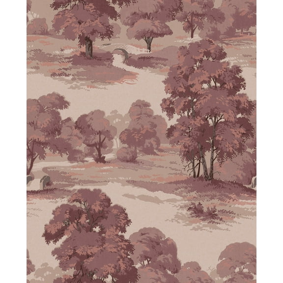 Advantage Sherwood Merlot Glade Wallpaper