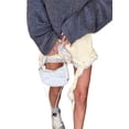 thumbnail image 2 of Women'S Low Rise Ruffle Flowy Mini Skirt Lace Skort with Shorts for Party Light Yellow L, 2 of 7